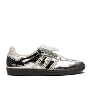 Adidas Silver metallic Wales Bonner samba sneakers